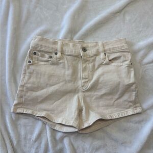 American Eagle Outfitters Women's Cream Jean Shorts